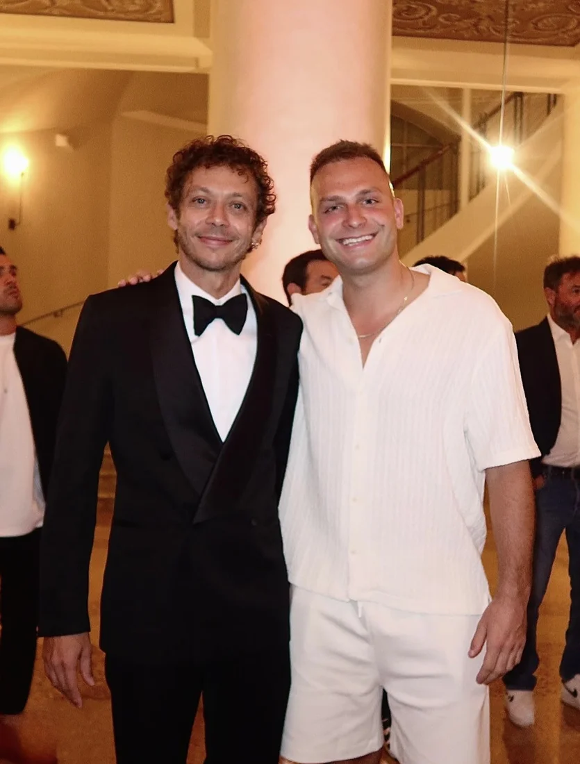 Andrew Wave with Valentino Rossi